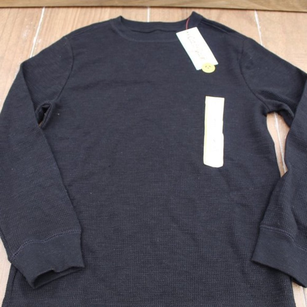 Cat & Jack LS Black Cotton Blend Shirt S